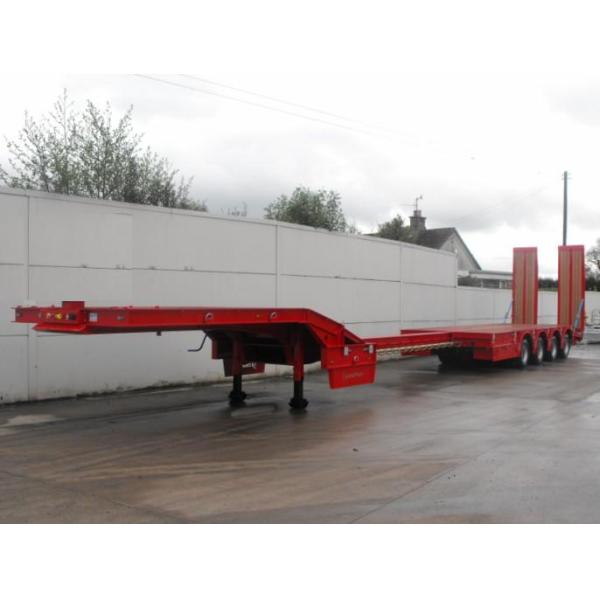 10м Гидравлический мобильный трейлер Телескопический низкий кровать полугрузовой трейлер с 12R22.5 шины