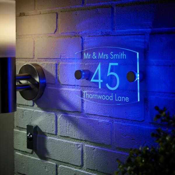 KWS-CW Custom Acrylic Metal House Number Acrylic Glow Sign Board Designed for Supermarkets