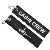 Chaîne de clés blanche de l'équipage de cabine, bijoux de mode, accessoires de cadeaux pour l'aviation, broderie d'avion, chaîne de clés Flett, chaînes de clés Crewe