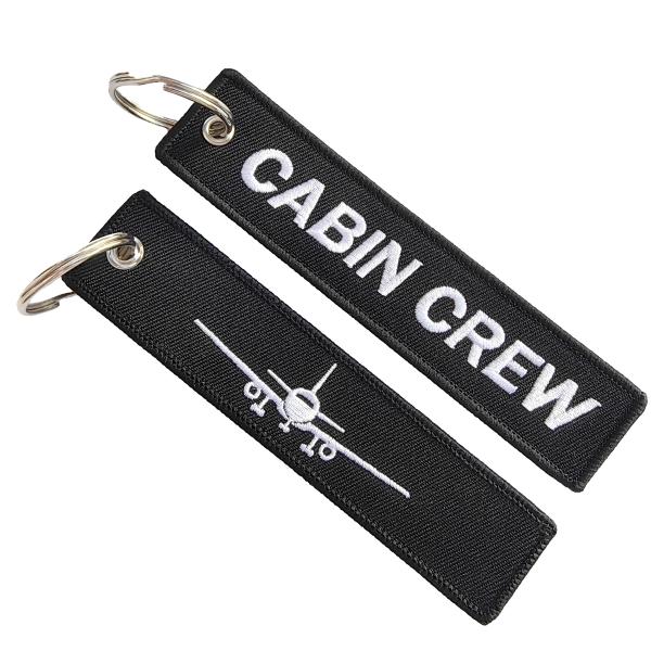 Chaîne de clés blanche de l'équipage de cabine, bijoux de mode, accessoires de cadeaux pour l'aviation, broderie d'avion, chaîne de clés Flett, chaînes de clés Crewe