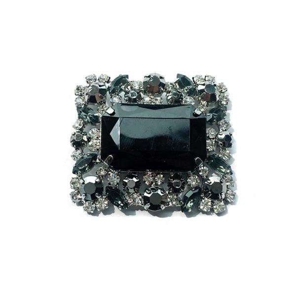 Luxury Europe Style Crystal Shoe Buckles 5.5cm*4.8cm With Super Durability