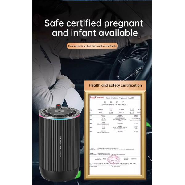 Dark Grey Alloy ABS Electronic Component Car Fragrance Diffuser For Air Freshening