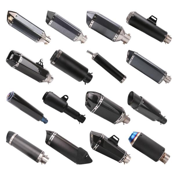 Slip On 45 Steel Custom Motorcycle Mufflers , Colored 51mm Motorcycle Muffler