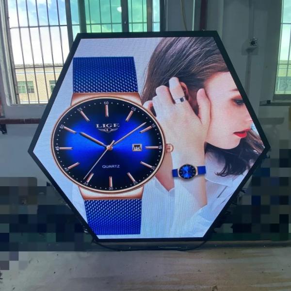 Hexagonal LED display Double Sided led display logo LED Display  Hexagonal Led Screen