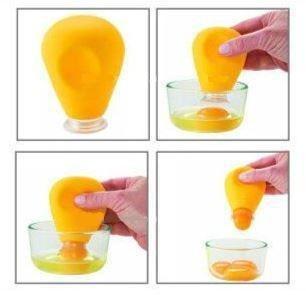 Separador da gema da borracha de silicone, ferramentas feitas sob encomenda do ovo da cozinha do separador do filtro da gema do silicone do produto comestível