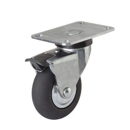 SSDJ Chrome Plated Medical Casters Wheels TPR Castors American Style 50mm 75 Mm Double Ball Bearing Steel,thermoplastic Rubber