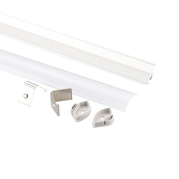 30mm Size V Shape 90 Degree Corner LED Profile Aluminum For LED Strips