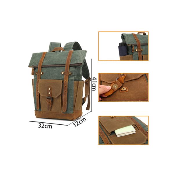 Canvas Hiking Travel Duffel Backpack