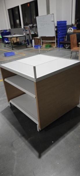 Gondola Pegboard Display Rack with Acrylic Top &  Shelves for Retail & Storage