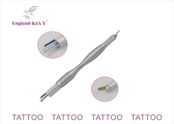 Aluminum Manual Cosmetic Tattoo Pen / Microblading Pen For Eyebrow Tattoo