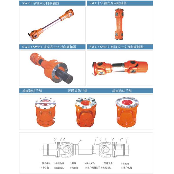 Agriculture Double Universal Joint Drive Shaft , Business Cardan Shaft Coupling
