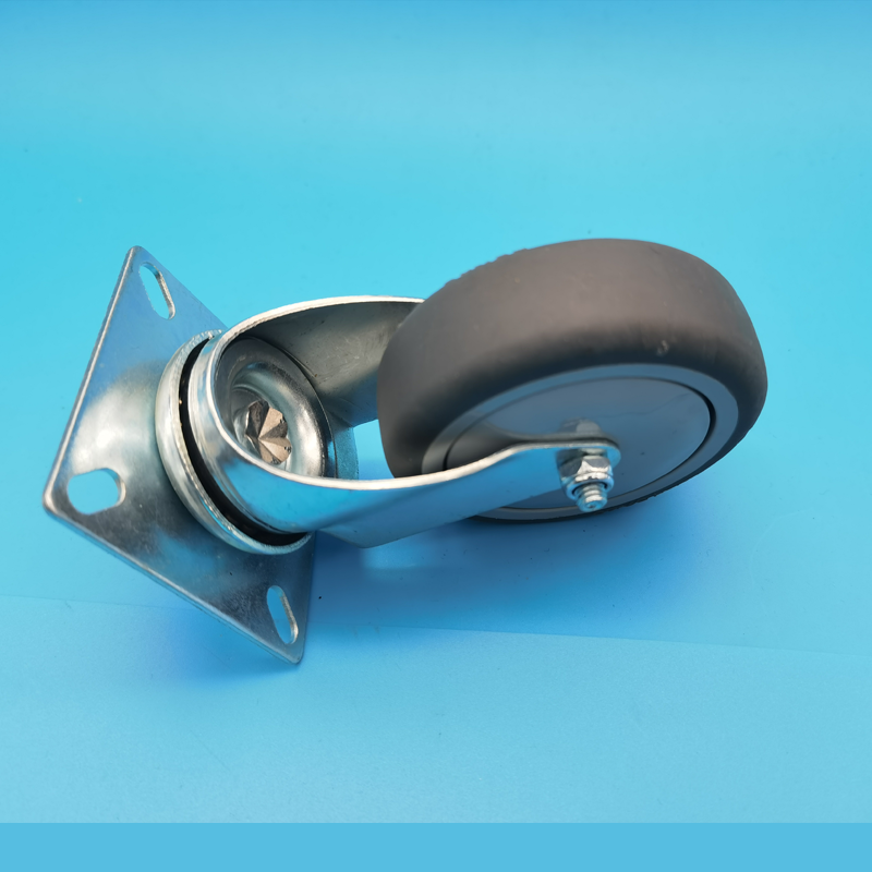 Durable Light Industrial Castors Medium Duty Casters Tpr Wheels 4 lockable rigid Swivel  Pallet Trucks Shopping Carts