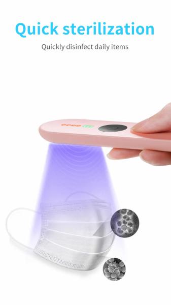 5V 1A UVC Sterilizer Light , Portable Ultraviolet Lamp 100 Min Working Time