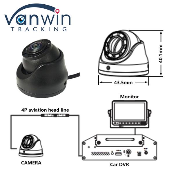 1080P AHD Night Vision Car Dome Camera For Bus Semi-Trailer Truck Security Monitor Car Camera