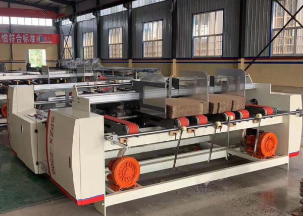 Semi Automatic Two Piece Carton Folder Gluer Machine For Corrugated