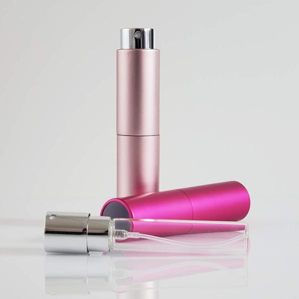 RTS Round 5ml 10ml Twist up Metal Spray Bottle 8ml Aluminium Portable Refillable Perfume Atomizer