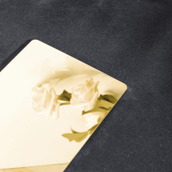ASTM Yellow Titanium Stainless Steel Coloured Sheet 8K Mirror Polished