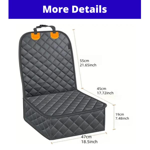 Pet Front Seat Cover For Dogs Car Durable Waterproof Heavy Duty Scratching Proof Seat Covers
