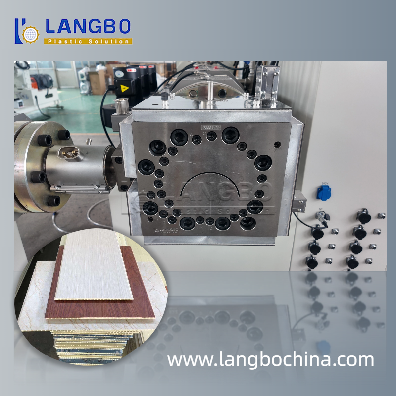 PVC Wall Panel Extrusion Line with Profile Geometry Accuracy Control, 22KW Motor Power, and Water Cooling System for Commercial Interior Decoration