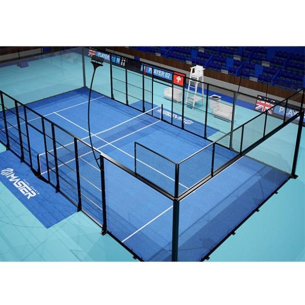 Portable Padel Court Factory 10*20m Customized Glass Padel Court Manufacturing Black White Red Yellow Gray Green