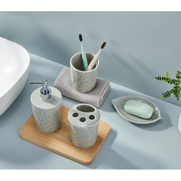 Toothbrush Holders,Ceramic Bathroom Accessories Set,Thanksgiving Day Gift,Bathroom Decor, Soap Dispenser Bathroom,Hand P