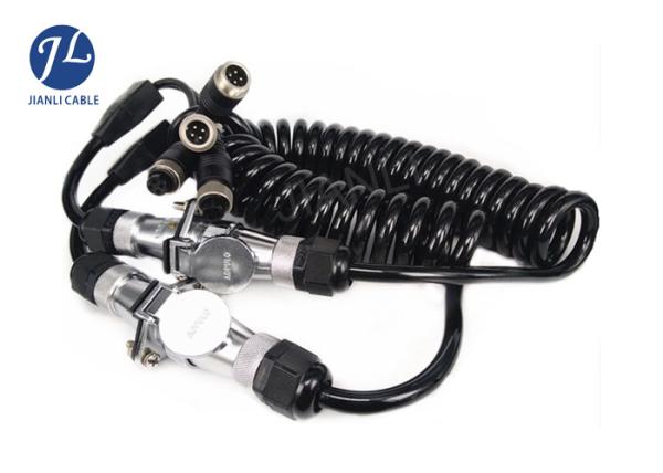 CCTV DVR Dual Camera Extension Cable For Cars 7PIN Trucks to Trailers Caravans