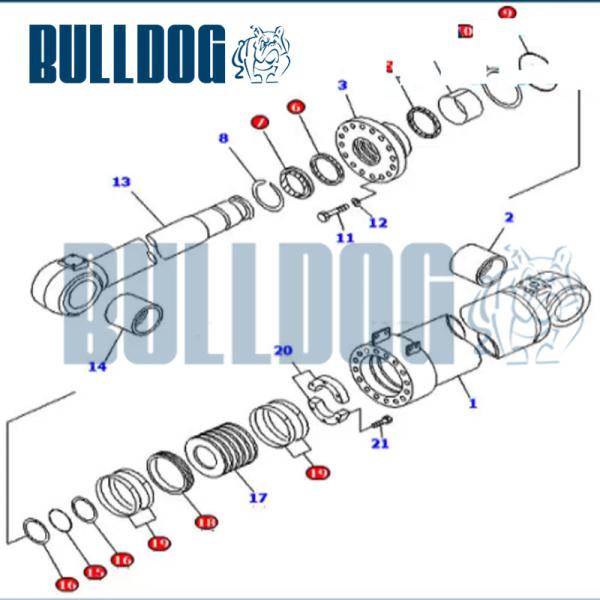 Dump Hydraulic Cylinder Rebuild Kits 707-99-96200 For WA800-3 WA900-3 Wheel Loader