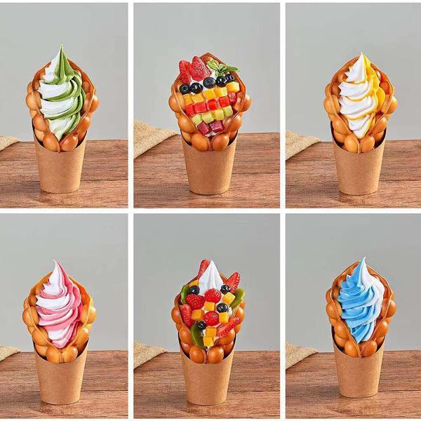 Grado alimenticio papas fritas Cajas de embalaje de alimentos Cartón Kraft para llevar / para llevar Cajas de freír francés Caja para restaurante / caja de gofres