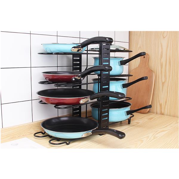 Five Storey Iron 380mm Height Steel Kitchen Basket Rack For Pan Organizing