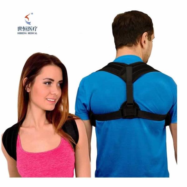 Custom Logo Adjustable Upper Back Support Correction Belt Clavicle Shoulder Back Brace Posture Corrector for Men and Wom