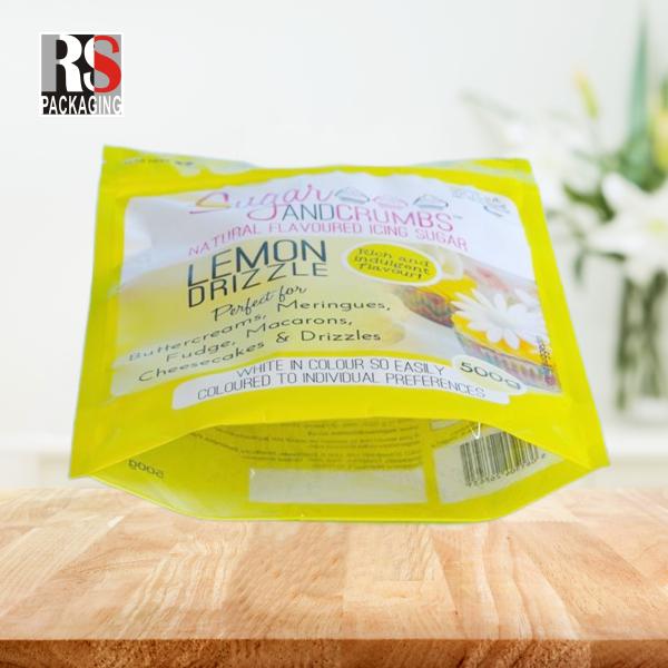 Plastic Custom Printed ZipLock Stand Up Pouch Bags For Cake Powder Matcha Tea Powder