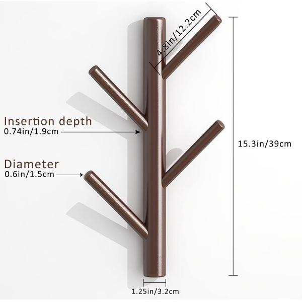 Wood Hook Wall Decor Hanger for Bedroom and Bathroom Behind Doors/On Walls Function