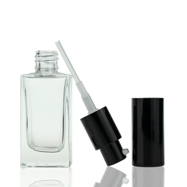 процесс бутылки сыворотки прозрачного небольшого квадрата падения 30ml стеклянный доступный