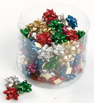 Gold , Red , Blue Mini star Gift bow ribbon with polypropylene for Gift decoration