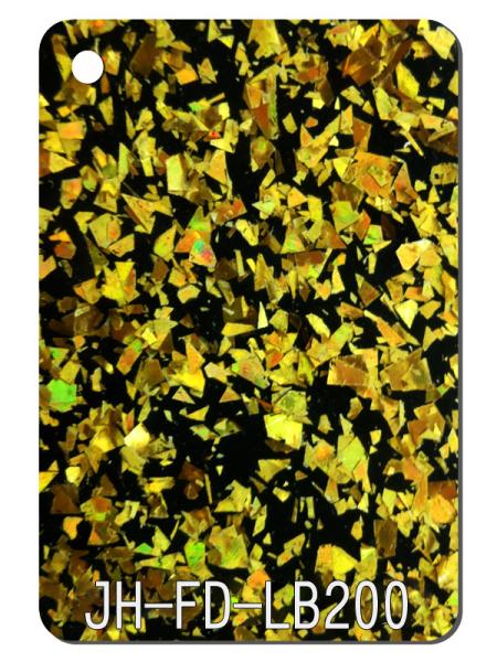 Irregular Black Bottom Large Glitter Acrylic Sheet 3-15mm 4 × 8 Single Side