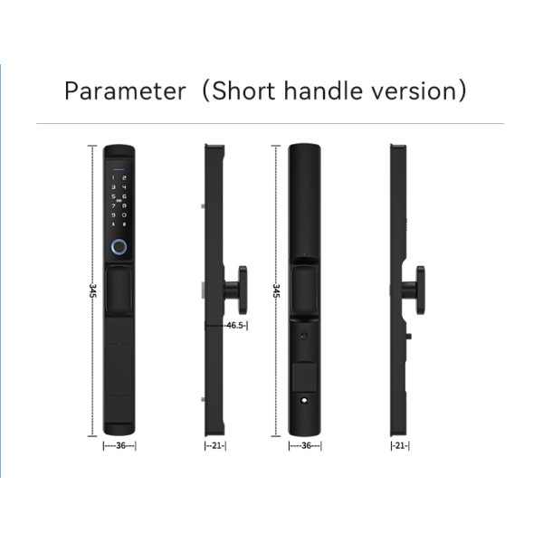 YAGU Intelligent TT Biometric Code Fingerprint App Smart Door Locks Smart Aluminum Door Lock With TTlock App