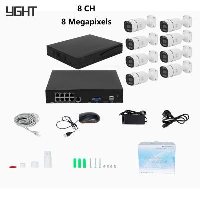 8CH 4K AI Supraveghere POE CCTV Camera Kit Security System 4K UHD Dual HDMI VGA