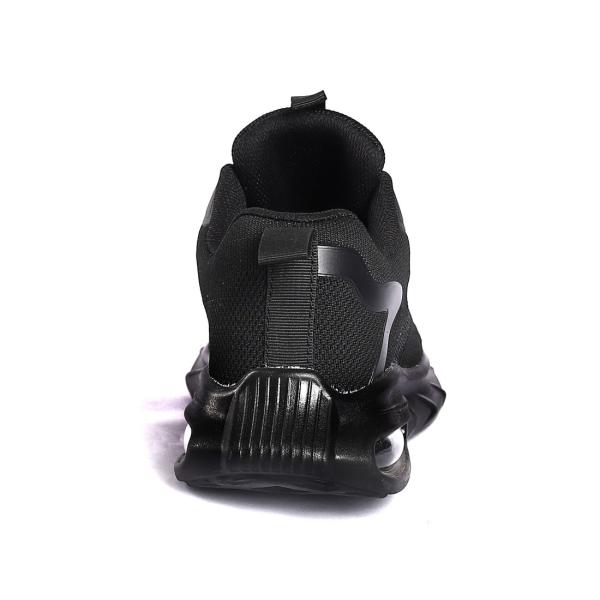 Steel Toe Slip Resistant PU Cement Sole Work Boots Comfortable EVA Insole Black Breathable Safety Shoes