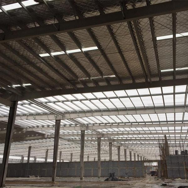 High Strength Bolt Metal Workshop Color Steel Sheet Gutter And Optional Crane