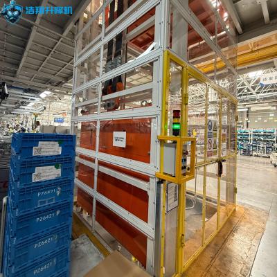 Hydraulic Guide Rail Cargo Warehouse Goods Freight Lift Platform