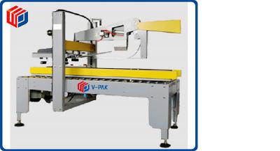 0.5 - 0.7 MPa Case Sealer Machine , Cover Folding / Center Sealing Machine