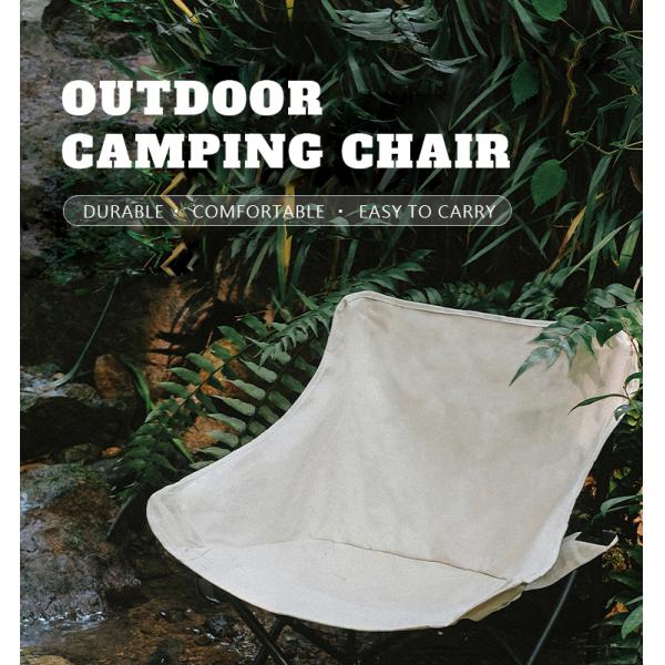 100 kg Capacidad silla de acampar plegable de metal 60x50x66cm