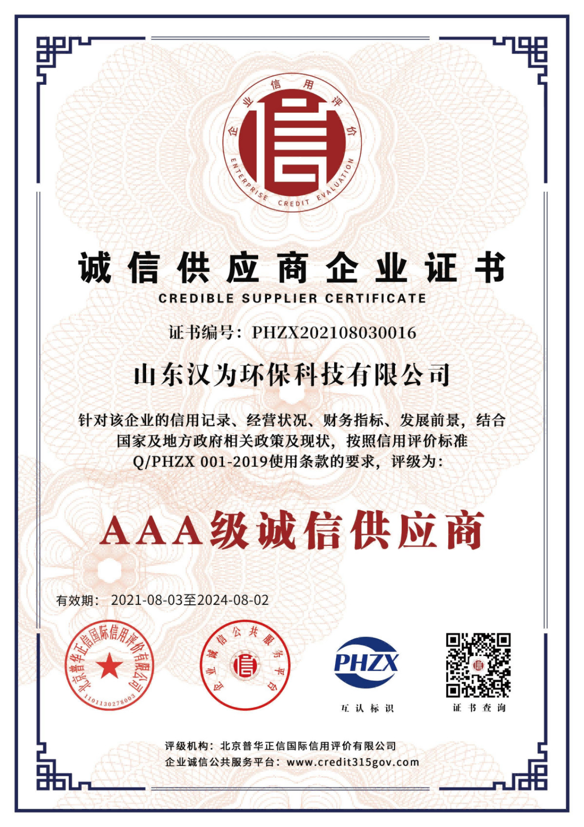 Shandong Sinovis EP Tech Co., Ltd Сертификации