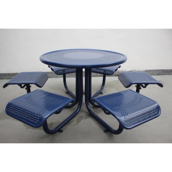 Металлические пикничные столы с перфорацией