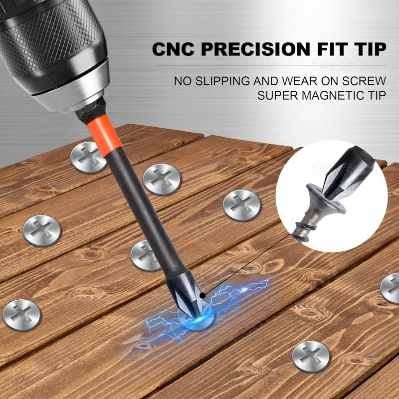 Industrial 10-Piece PH2 Impact Bit Set | 50mm S2 Steel Phillips Screwdriver Bits