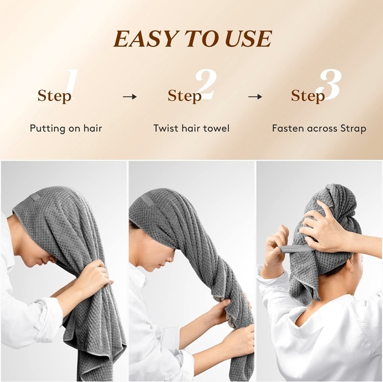 Multi-Color Super Absorbent Fast Drying Microfiber Hair Towel Wrap