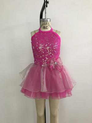 Pink Color Little Girl Dance Outfits Costumes Type Professional Design Team