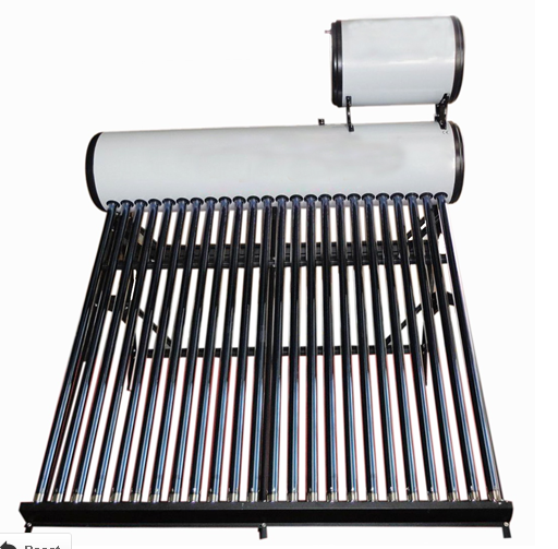 non pressure evacuated tube solar water heater with 20liter horizontal feeder tank