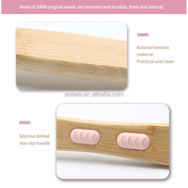 Abeis Sisal Vegan Fibra de Cisne Bristle Seca Escova de Banho de Escova de Escovação para Esfoliação e Massagem