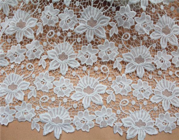 Garment Accessories Chemical Lace Fabric  Water Soluble Embroidery  lace fabric  in Different  Color